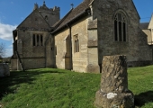cross and Parish Church, Broughton Gifford