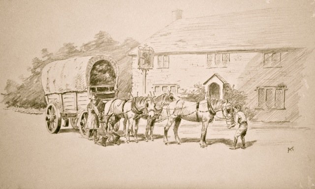 wagon delivering to Beavens' at Holt