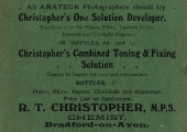 Christopher photographic chemicals advertisement