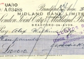 Midland Bank cheque