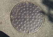 cast iron sewer inspection cover made by Berkley Uncles cast iron sewer inspection cover made by Berkley Uncles