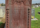cast iron monument, Holt Road cemetery
