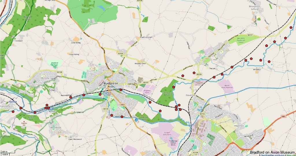 Pillbox map, Bradford on Avon