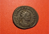 a coin of the Roman Emperor Maximianus
