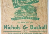 Nichols & Bushell, grocers, Bradford on Avon , paper bag