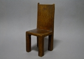 model chair carved from Ham Tree wood