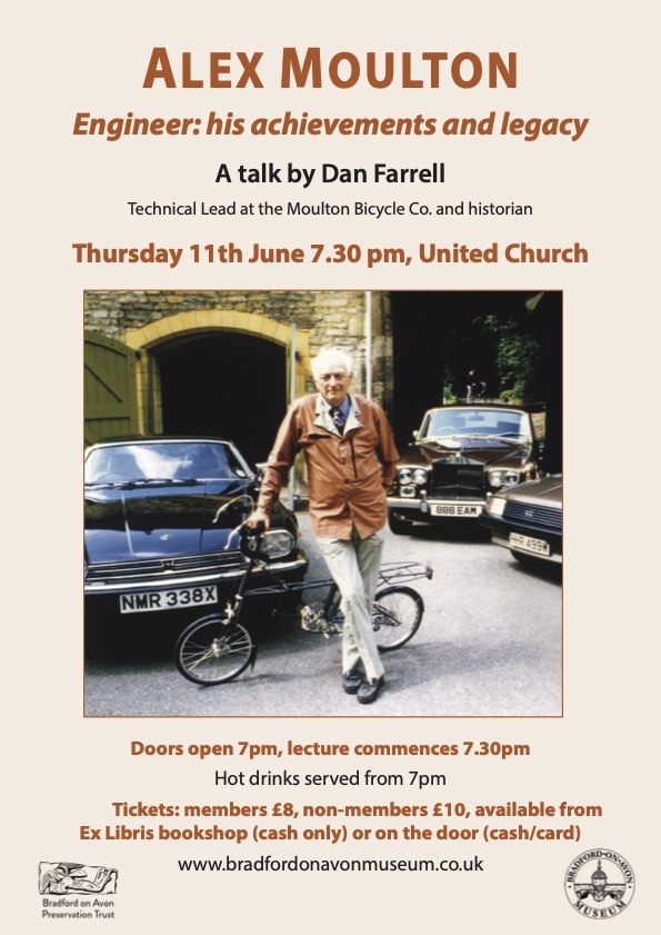 Poster for Dan Farrell's talk on Alex Moulton