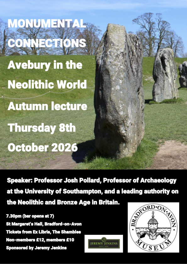 Poster for the 2026 annual lecture: Monumental Connections by Prof Josh Pollard